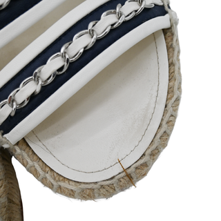 CHANEL | Lambskin Chain Espadrille Slides