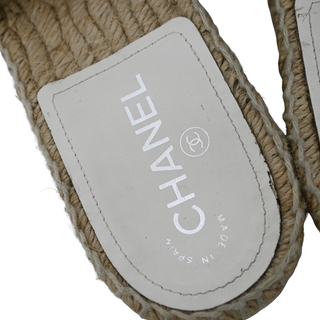 CHANEL | Lambskin Chain Espadrille Slides