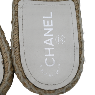 CHANEL | Lambskin Chain Espadrille Slides