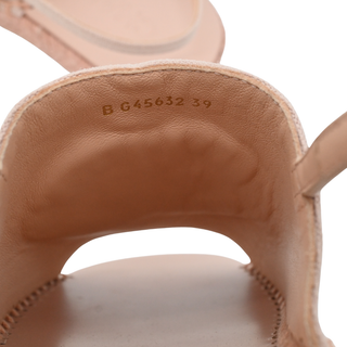 CHANEL | Pink Canvas Strass CC Espadrille Slingback Sandals