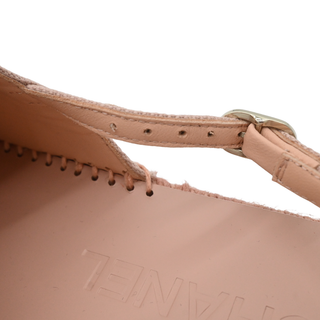 CHANEL | Pink Canvas Strass CC Espadrille Slingback Sandals