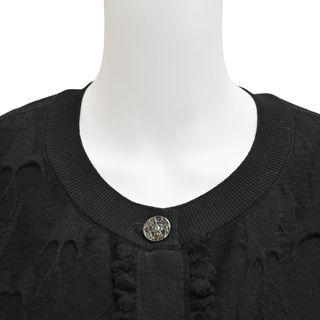 CHANEL | Black Textured Wool Knit Cardigan