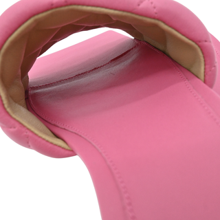 BOTTEGA VENETA | Pink Quilted Padded Leather Slides