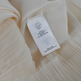 THE ROW | Cream Crinkled Silk Skirt