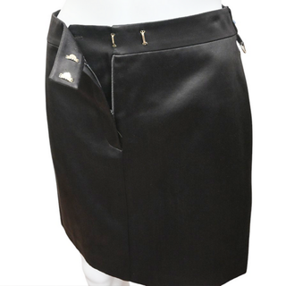 FENDI | Ebano Black Satin Mini Skirt