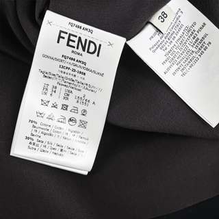FENDI | Ebano Black Satin Mini Skirt
