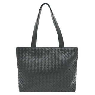 BOTTEGA VENETA | Black Intrecciato Leather Tote Bag