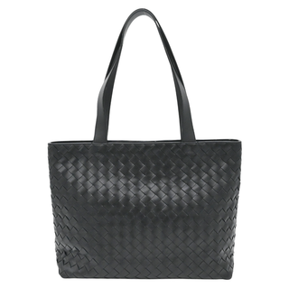 BOTTEGA VENETA | Black Intrecciato Leather Tote Bag
