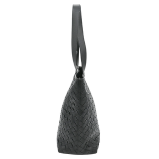 BOTTEGA VENETA | Black Intrecciato Leather Tote Bag
