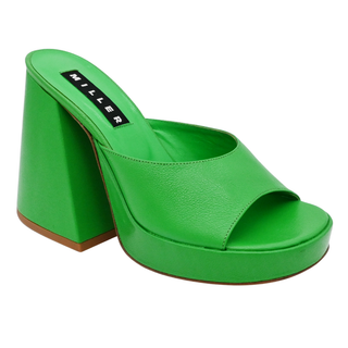 SIMON MILLER | Grass Green Slice Heels