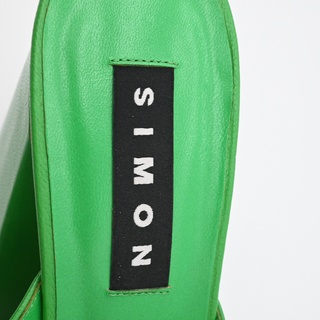 SIMON MILLER | Grass Green Slice Heels