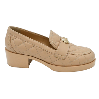 CHANEL | Quilted CC Heart Loafers