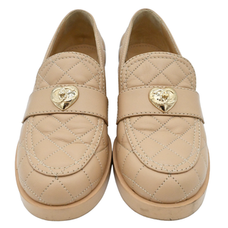 CHANEL | Quilted CC Heart Loafers
