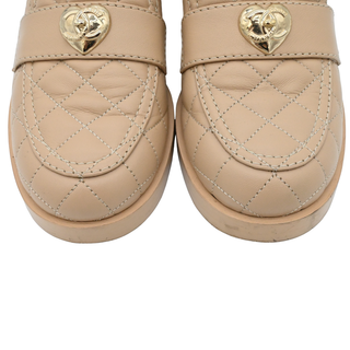 CHANEL | Quilted CC Heart Loafers