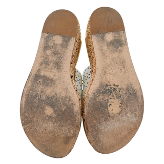 CHLOE | Perforated & Studded Camille Cork Wedges