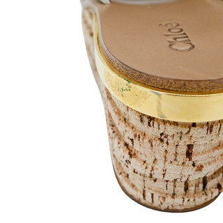 CHLOE | Perforated & Studded Camille Cork Wedges