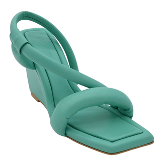 MERCEDES CASTILLO | Teal Puff Wedges