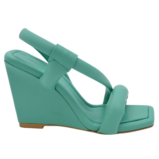MERCEDES CASTILLO | Teal Puff Wedges