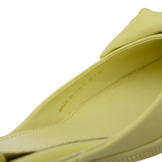 PRADA | Yellow Floral-Triangle Slingback Kitten Heels