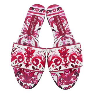 DOLCE & GABBANA | Pink Majolica Print Slides