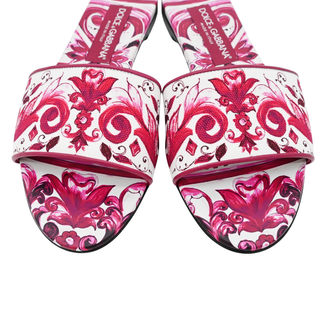 DOLCE & GABBANA | Pink Majolica Print Slides