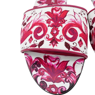 DOLCE & GABBANA | Pink Majolica Print Slides