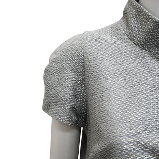 TOM FORD | Silver Metallic Boucle Mini Dress