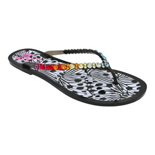 SOPHIA WEBSTER | Esme Rainbow Crystal Flip-Flop Sandals