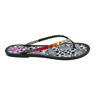 SOPHIA WEBSTER | Esme Rainbow Crystal Flip-Flop Sandals