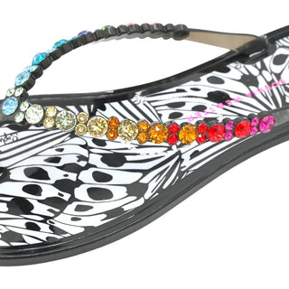SOPHIA WEBSTER | Esme Rainbow Crystal Flip-Flop Sandals