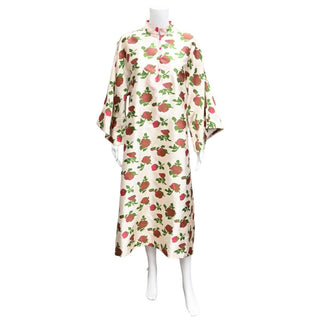 Floral Jacquard Maxi Kaftan Dress