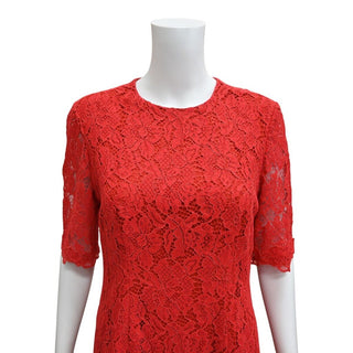 CAROLINA HERRERA | Red Floral Lace Dress