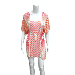 Multicolor Pink Knit Cover-Up