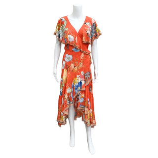 Paisley in Patches Silk Wrap Dress
