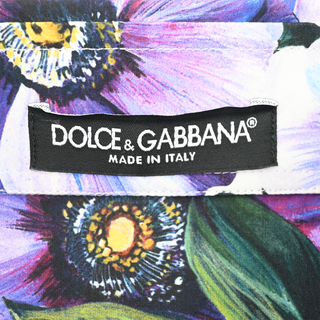 DOLCE & GABBANA | Purple Anemone Floral Button-Down Blouse