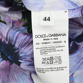 DOLCE & GABBANA | Purple Anemone Floral Button-Down Blouse