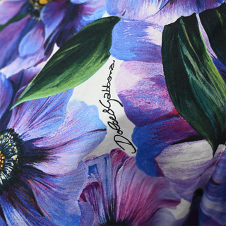 DOLCE & GABBANA | Purple Anemone Floral Button-Down Blouse