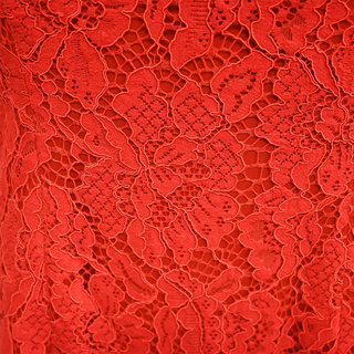 CAROLINA HERRERA | Red Floral Lace Dress