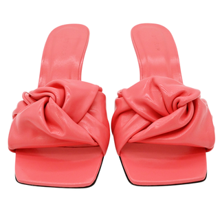 BY FAR | Lana Pink Gloss Leather Mules