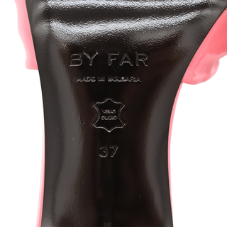 BY FAR | Lana Pink Gloss Leather Mules