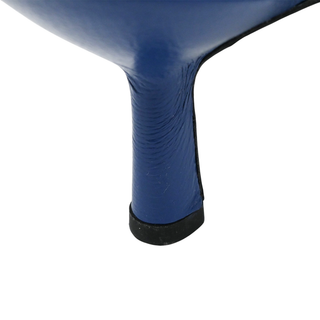 BY FAR | Lana Deep Blue Grained Leather Mules