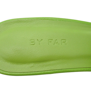 BY FAR | Lana Green Grained Leather Mules