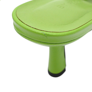 BY FAR | Lana Green Grained Leather Mules