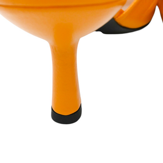 BY FAR | Lana Orange Grained Leather Mules