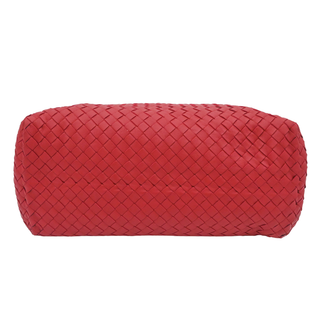 BOTTEGA VENETA | Red Intrecciato Nappa Chain Tote Bag