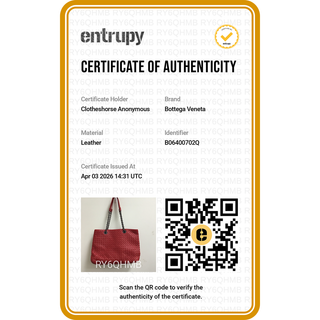 BOTTEGA VENETA | Red Intrecciato Nappa Chain Tote Bag