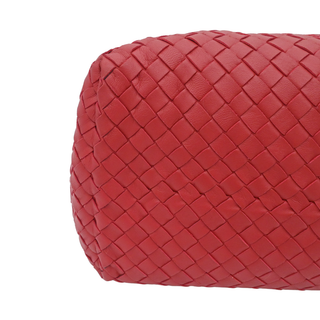 BOTTEGA VENETA | Red Intrecciato Nappa Chain Tote Bag