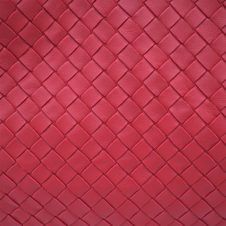 BOTTEGA VENETA | Red Intrecciato Nappa Chain Tote Bag