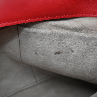 BOTTEGA VENETA | Red Intrecciato Nappa Chain Tote Bag
