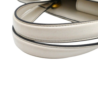GUCCI | Ivory Leather Matelasse GG Marmont Top Handle Bag